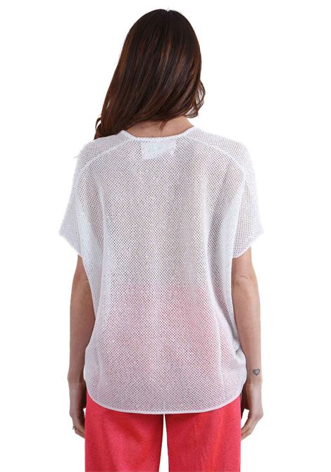 Maglia over scollo a V microgarza di paillettes CIRCUS HOTEL | Bluse | H5SL04A07-0